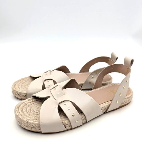 Bruno Magli Perla Ankle Strap Espadrille Sandals Women's Cream Size US9M EU40 - Picture 1 of 13